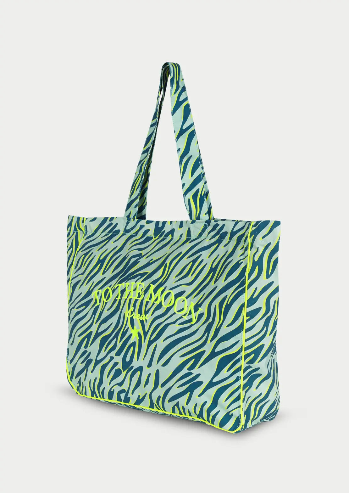 Bolsa de playa estampado cebra de To the Moon
