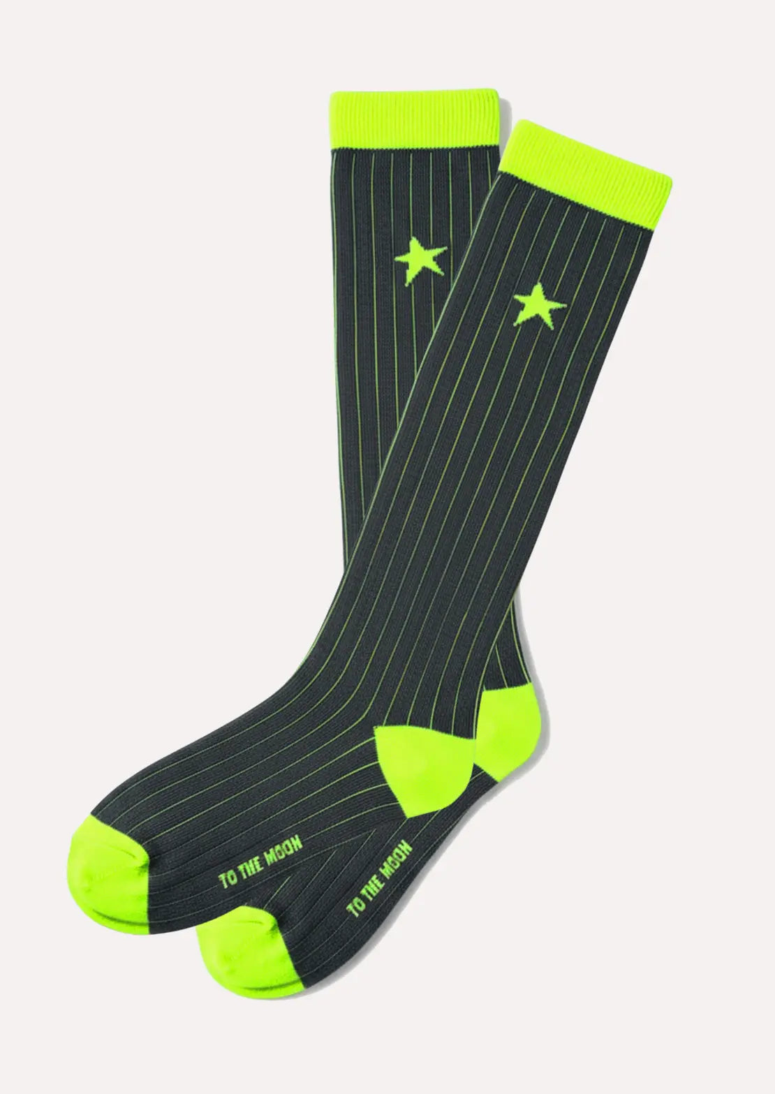 DARK GREY RIBBED HIGH-TOP SOCKS