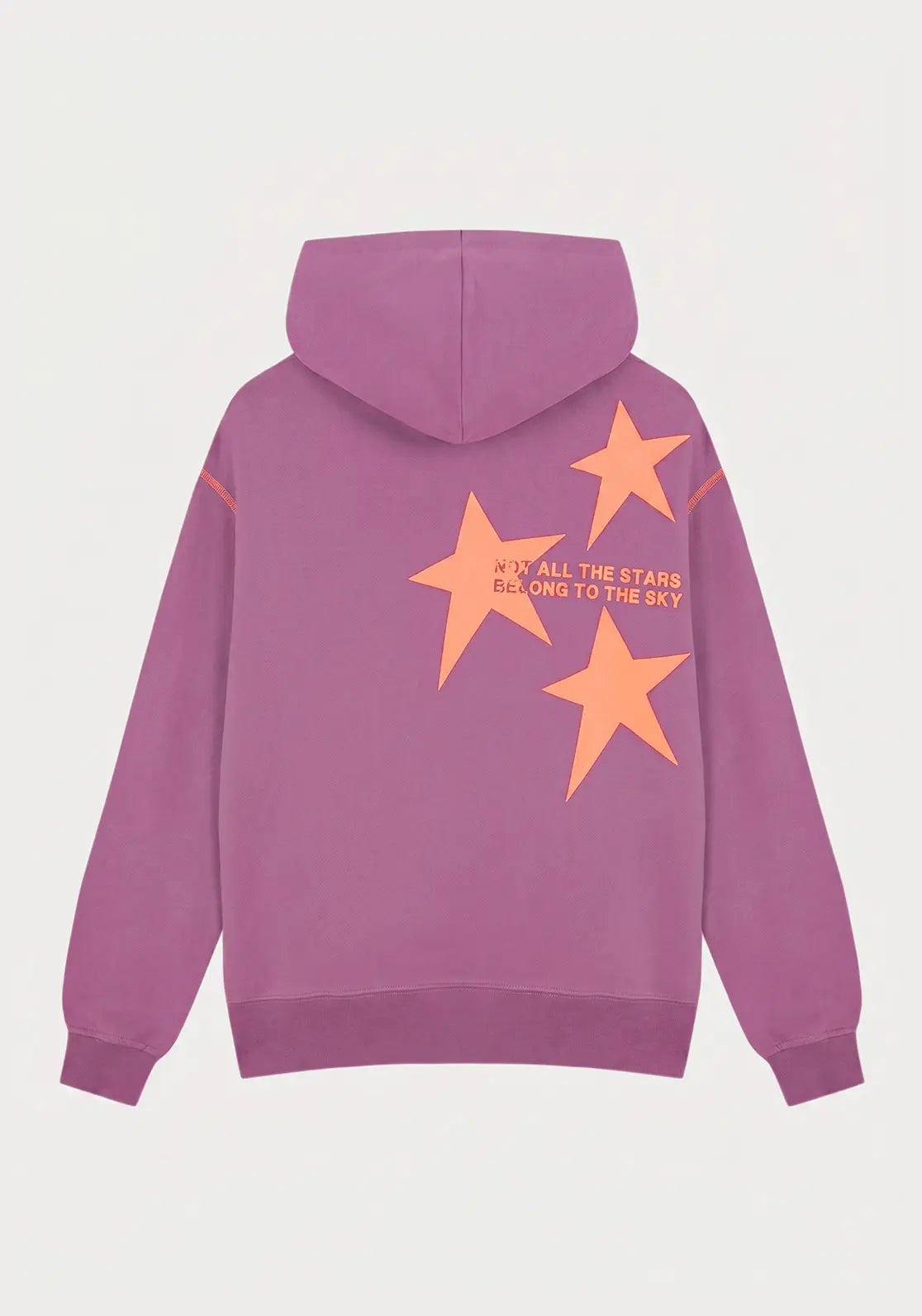 Sudadera All Stars Berry color ciruela y salmón flúor con capucha y bolsillo canguro de To the Moon ideal para teens