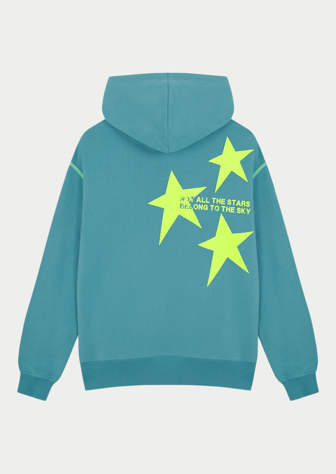 Comprar sudadera de To the Moon en color azul agua empolvado con capucha y bolsillo canguro.