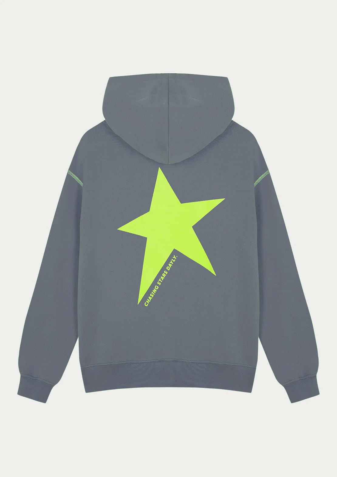Comprar sudadera de To the Moon en color gris con capucha y bolsillo canguro.