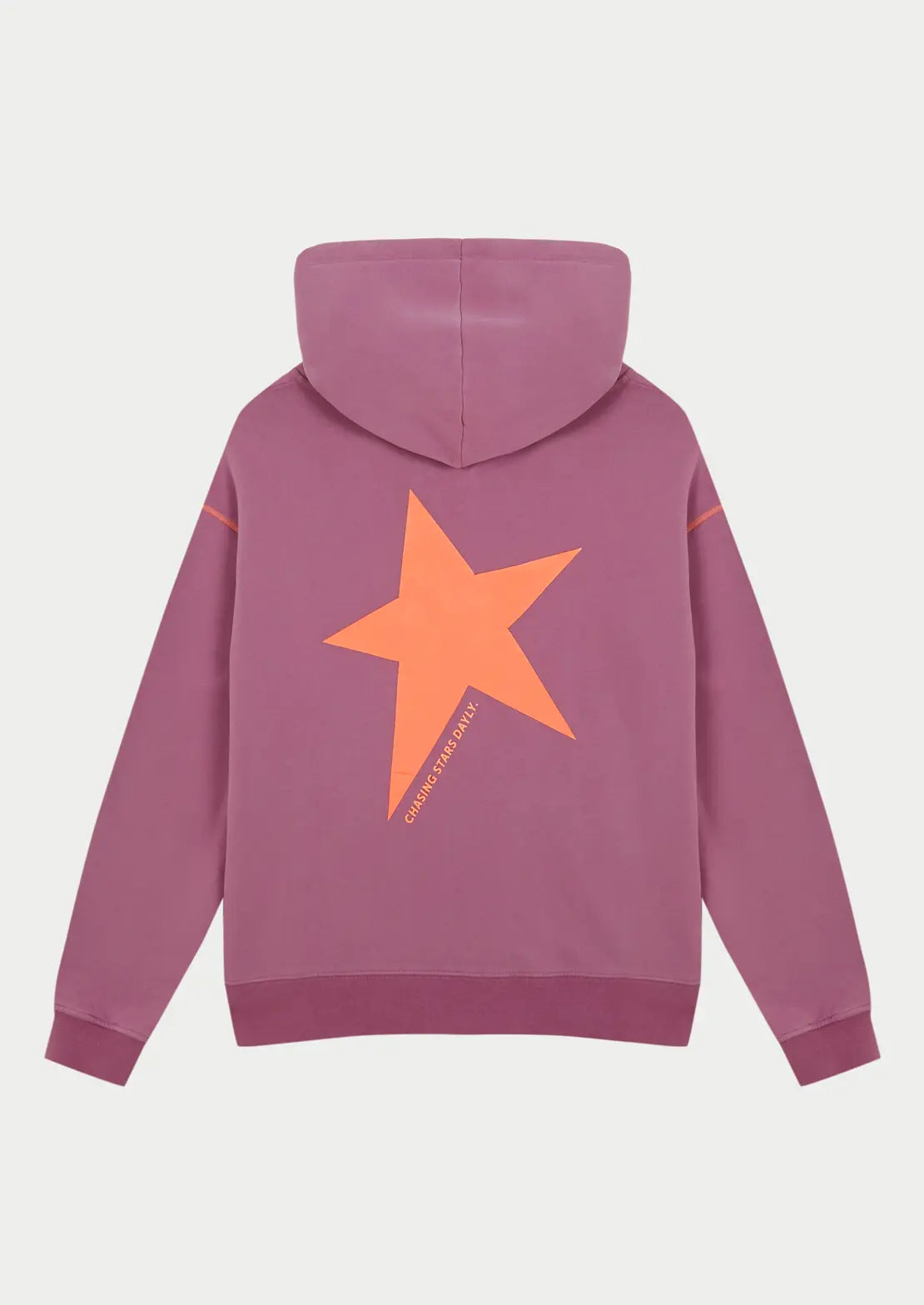 Hoodie Star Berry de To the Moon, silueta parte trasera. Ideal para el verano en color morado.