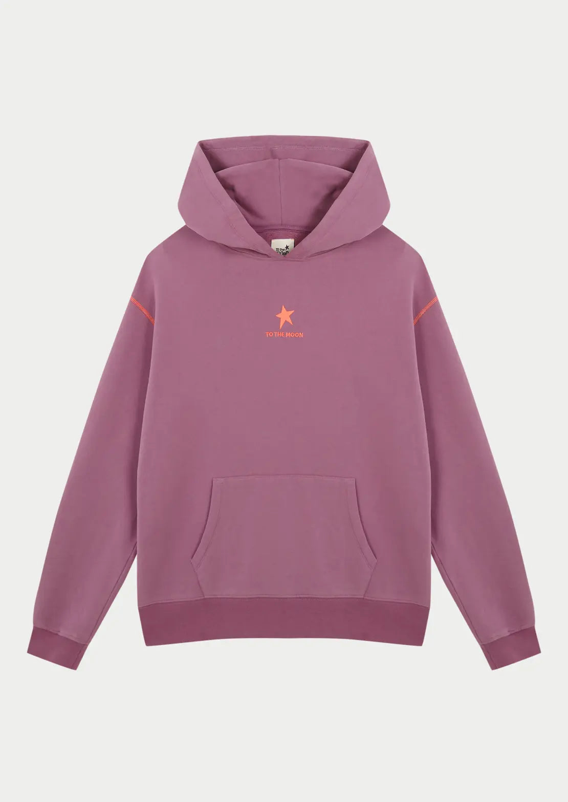 Hoodie Star Berry de To the Moon, silueta parte delantera. Ideal para el verano en color morado.