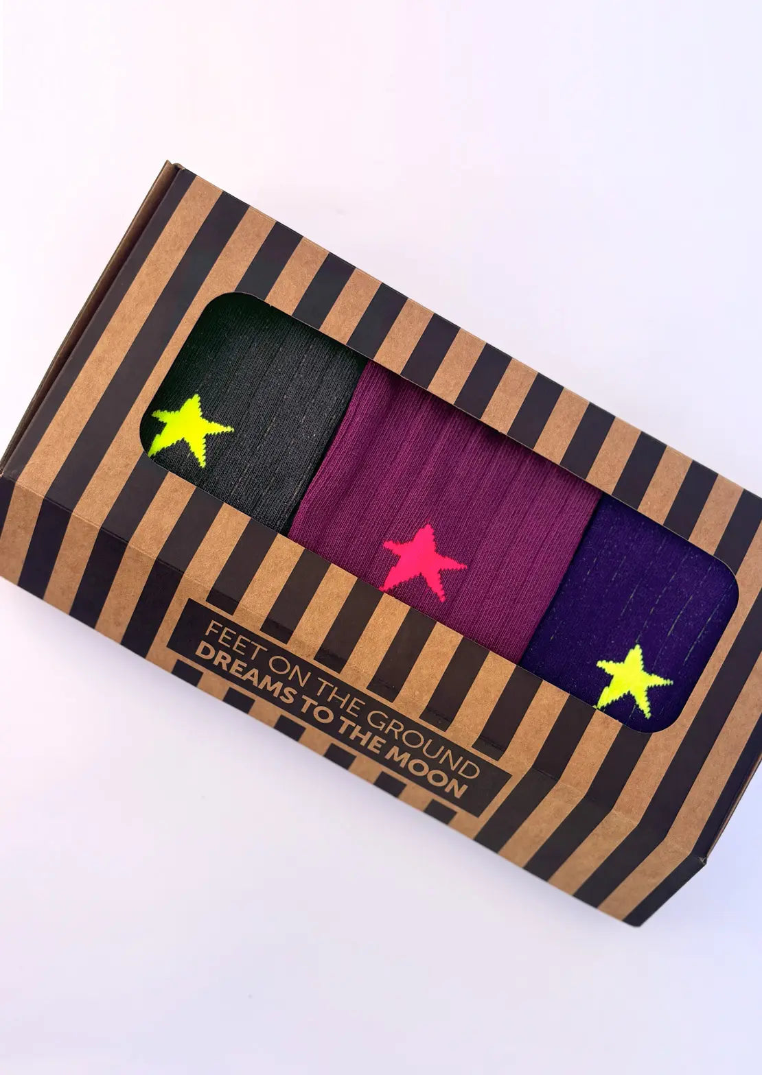 Pack de 3 pares de calcetines de To the Moon en canalé de caña alta.