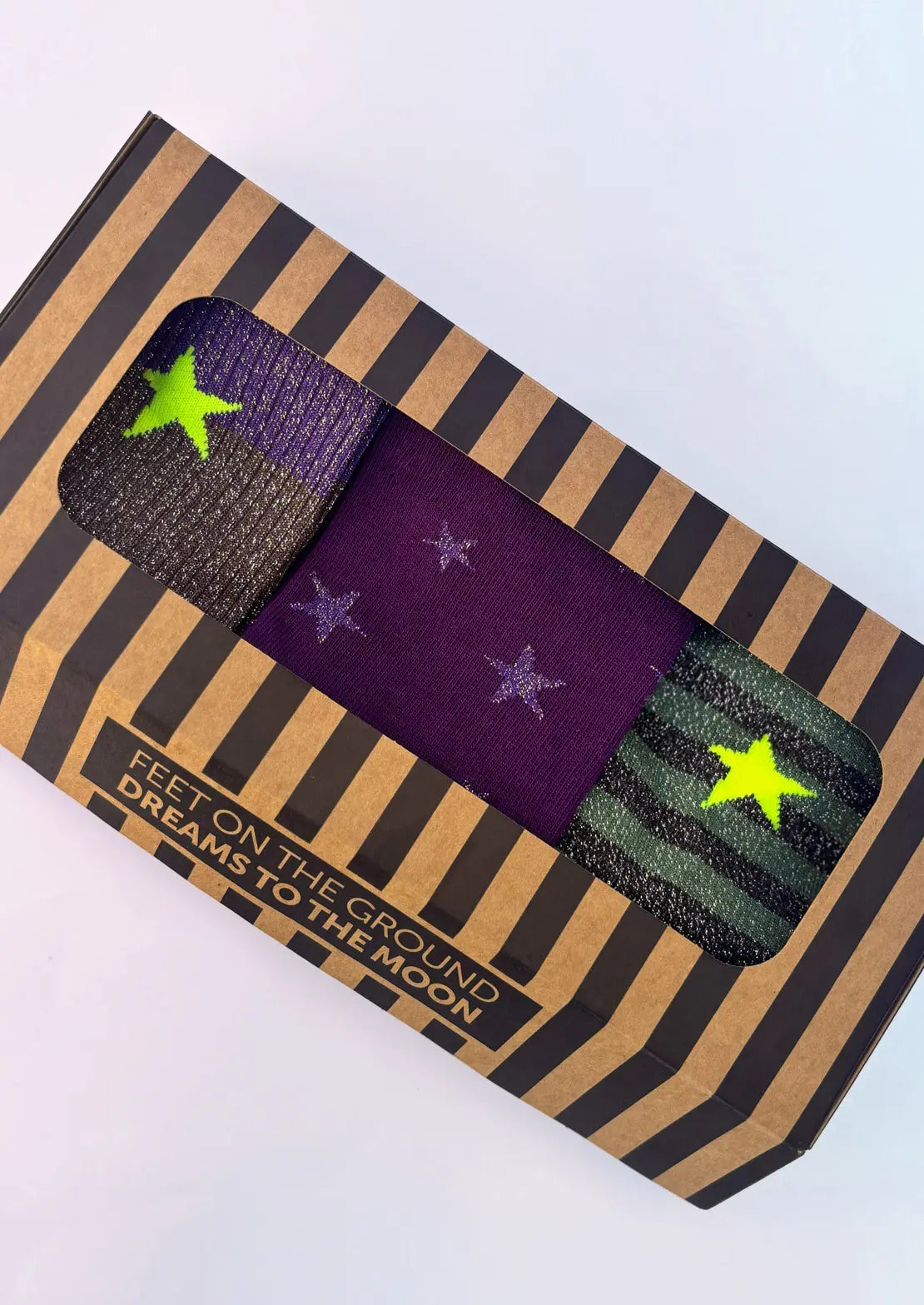 Pack de 3 pares de calcetines mix de To the Moon con lurex de caña baja.