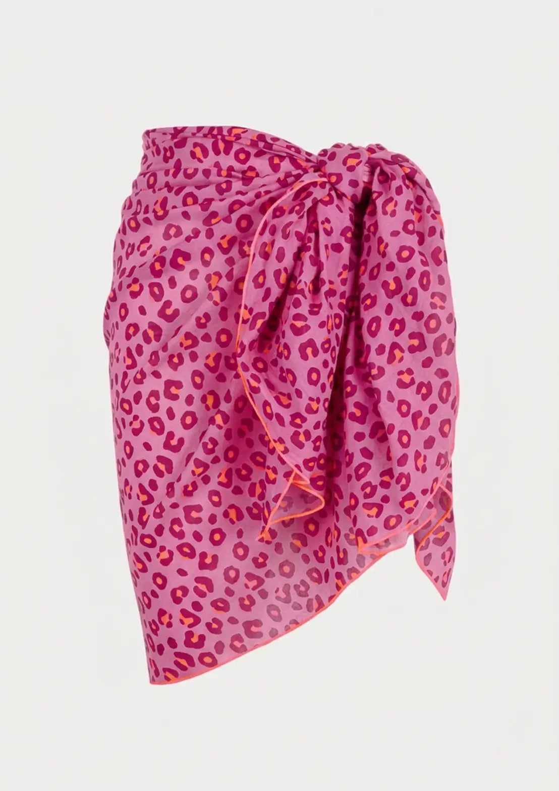 Pareo estampado leopardo pink en 100% algodón de To the Moon forma rectangular para mujer y teens.