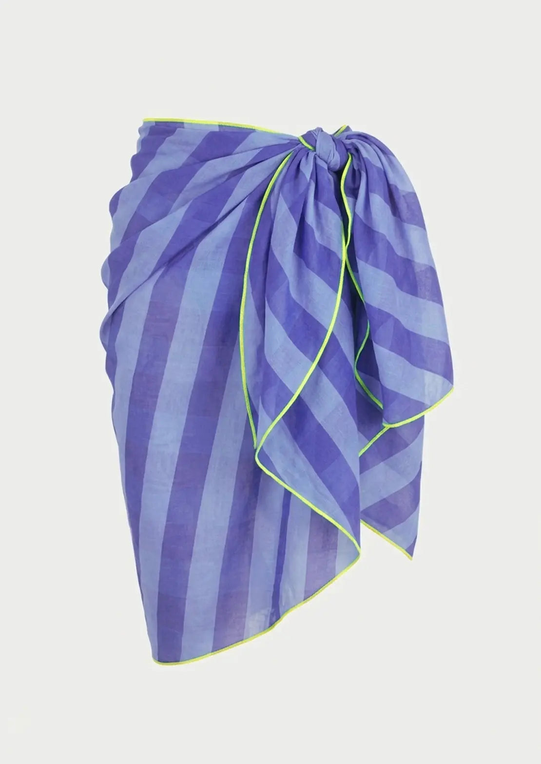 Pareo de rayas malva en 100% algodón de To the Moon forma rectangular para mujer y teens.