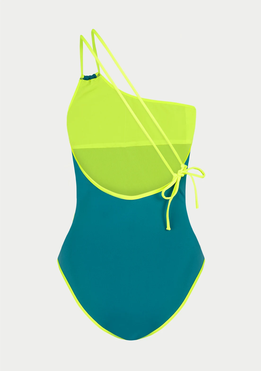 Silueta del Bañador Asimétrico Bali Ocean de To the Moon para mujer y teen.