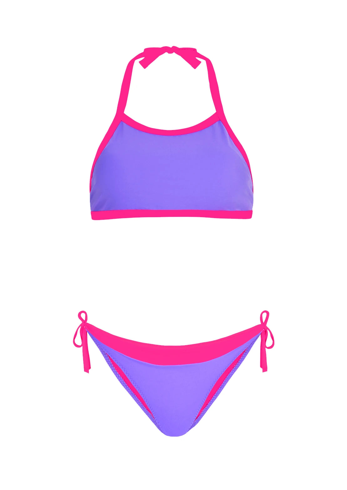 Silueta del bikini Halter Lila de To the Moon para mujer y teen.