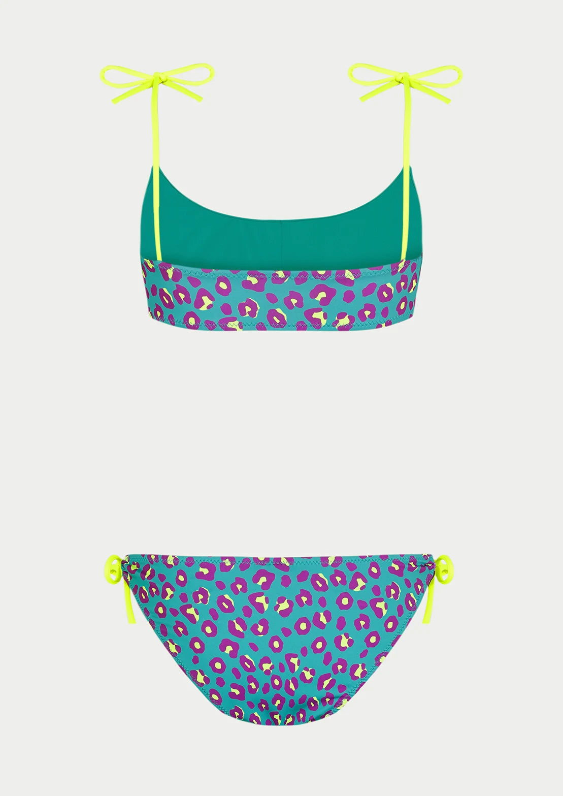 Silueta trasera del bikini Top Leopardo Aqua To the Moon para mujer y teen.