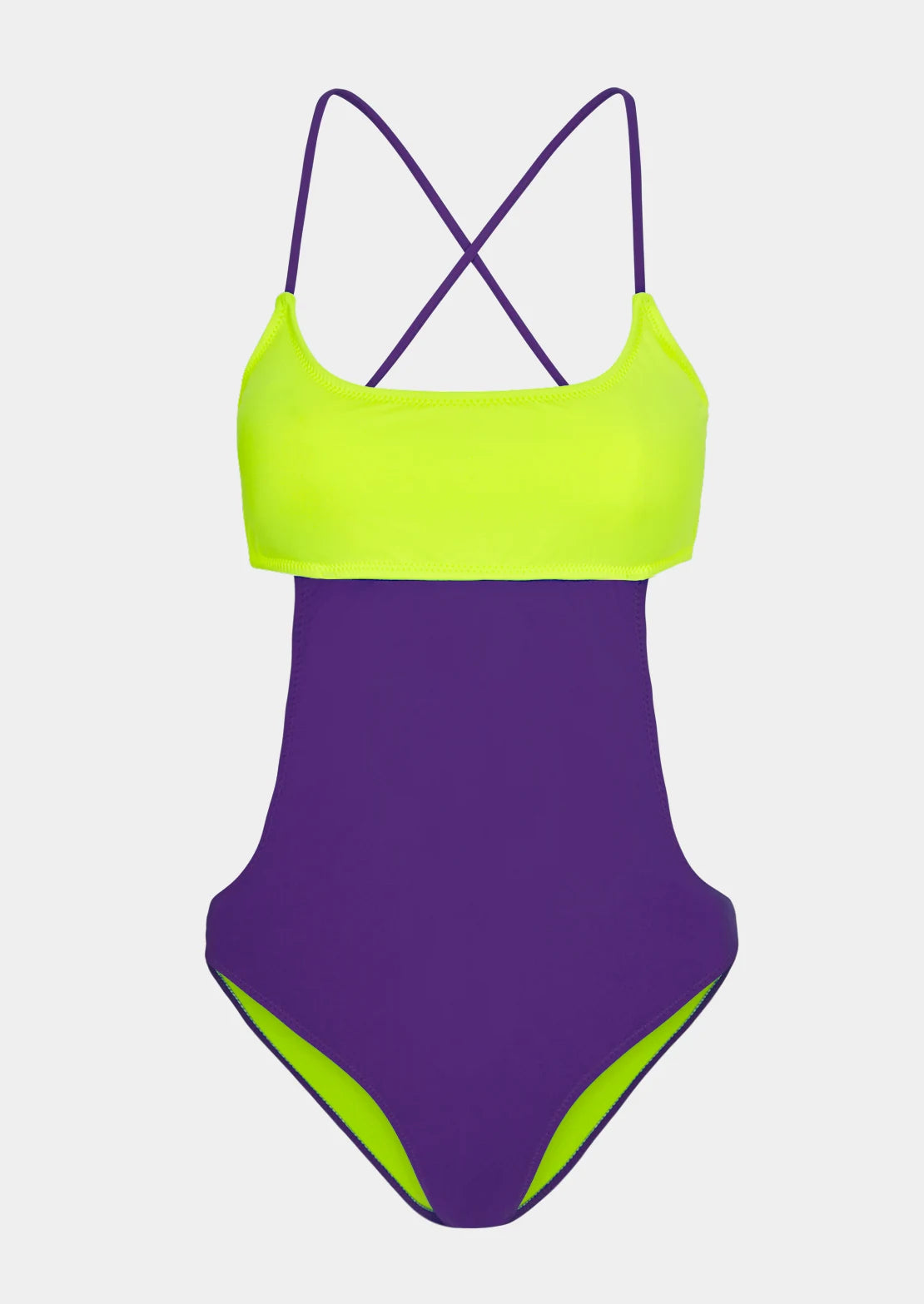 Comprar Trikini California Púrpura y Amarillo Flúor de To the Moon.