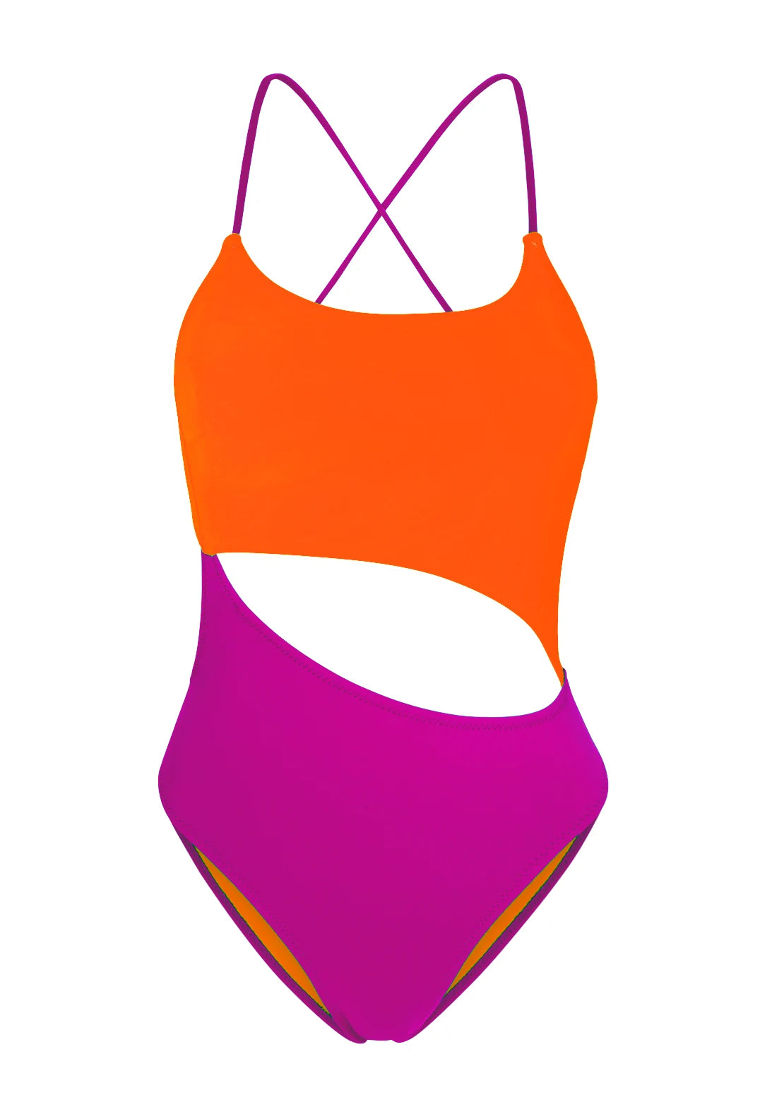 Silueta del Trikini Moon Orange de To the Moon para mujer y teen.