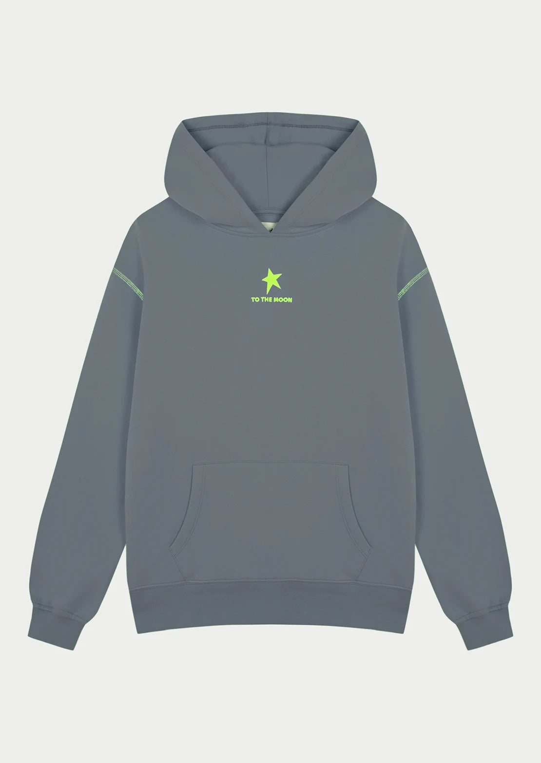 La sudadera gris de la temporada con capucha y bolsillo canguro de To the Moon.