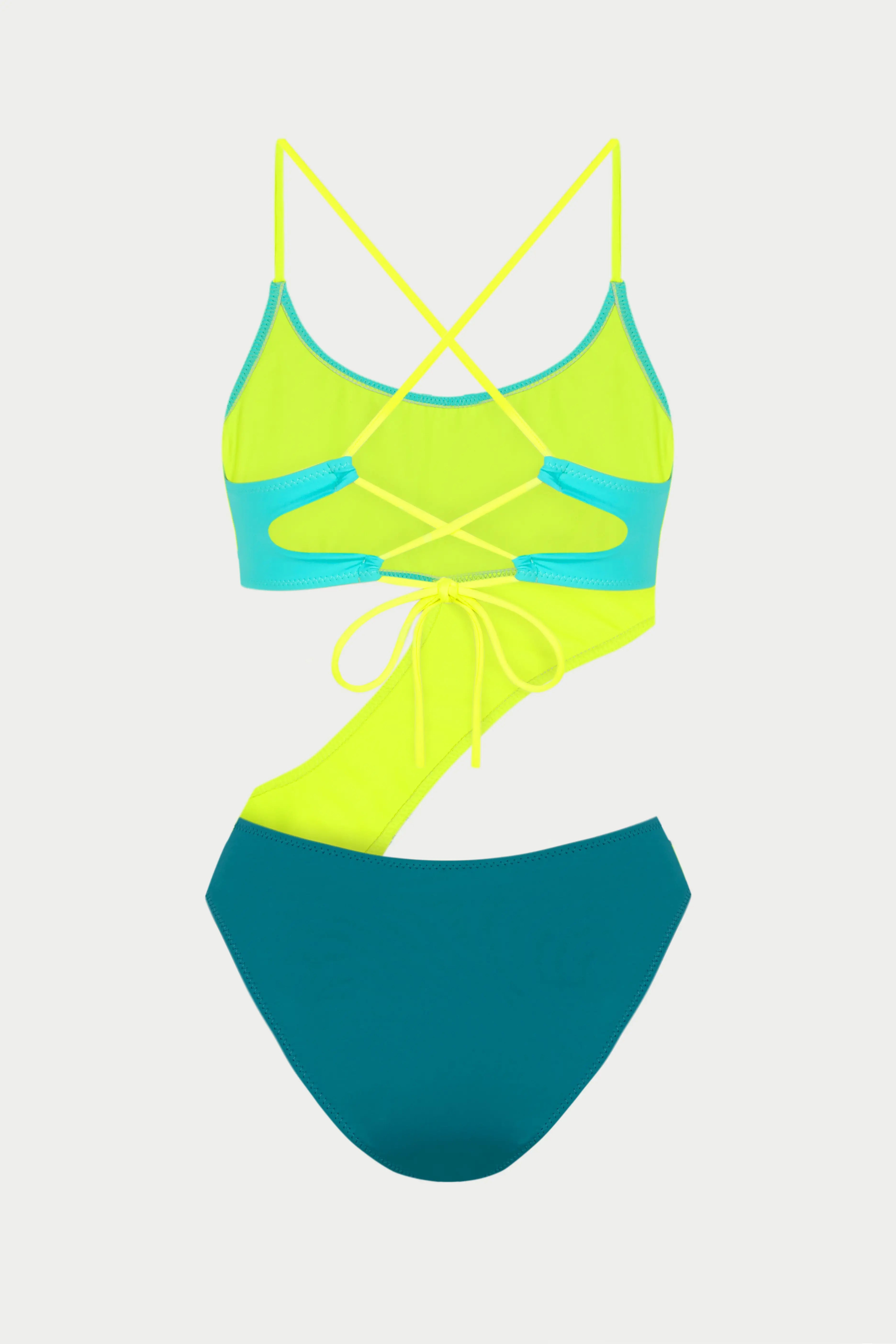 Silueta del Trikini Snake Aqua de To the Moon para mujer y teen.