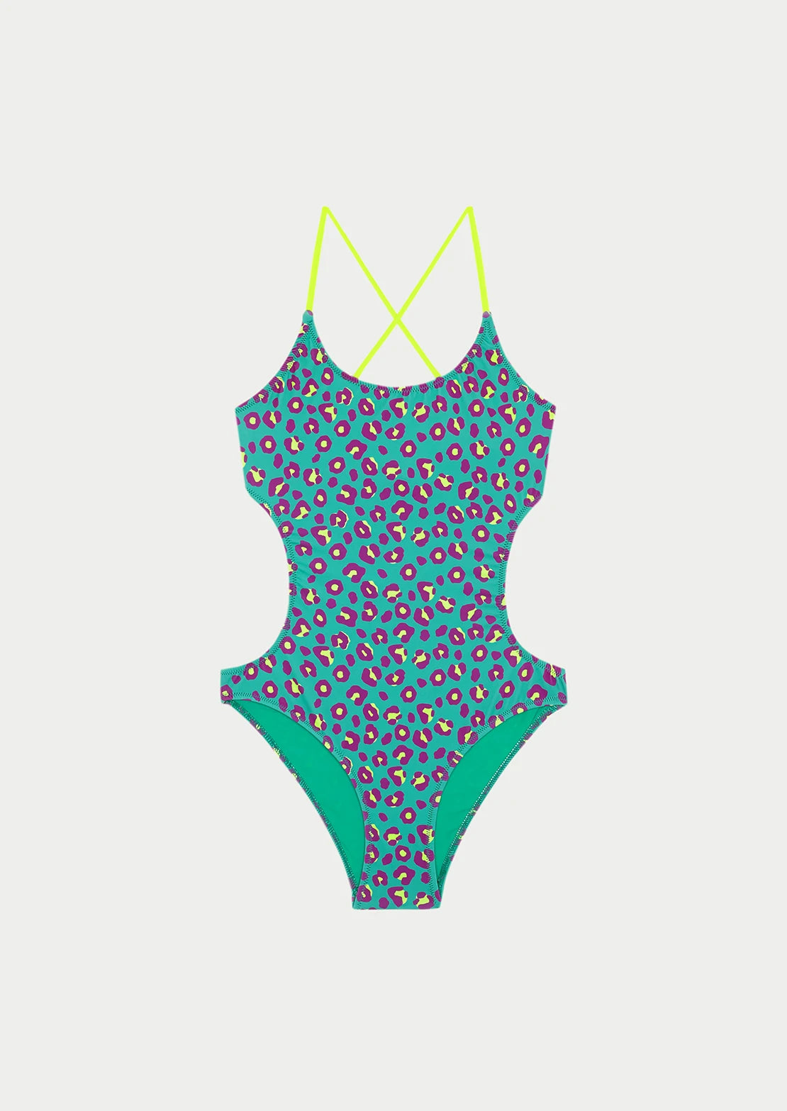 Silueta Trikini Teen Animal Aqua ideal para teens de To the Moon con tonos neón.