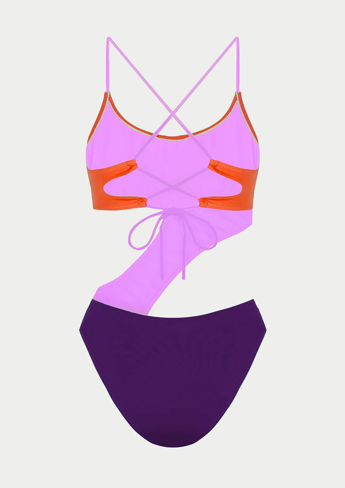 Silueta del Trikini Snake Orange de To the Moon para mujer y teen.