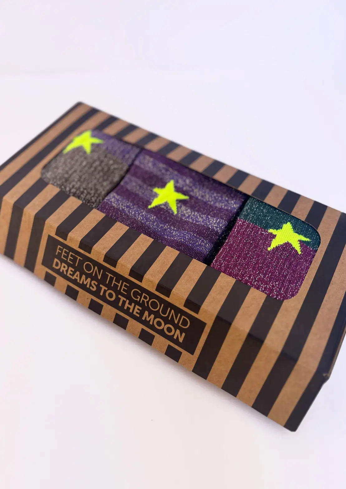 Pack de 3 pares de calcetines mix de To the Moon con lurex de caña baja.
