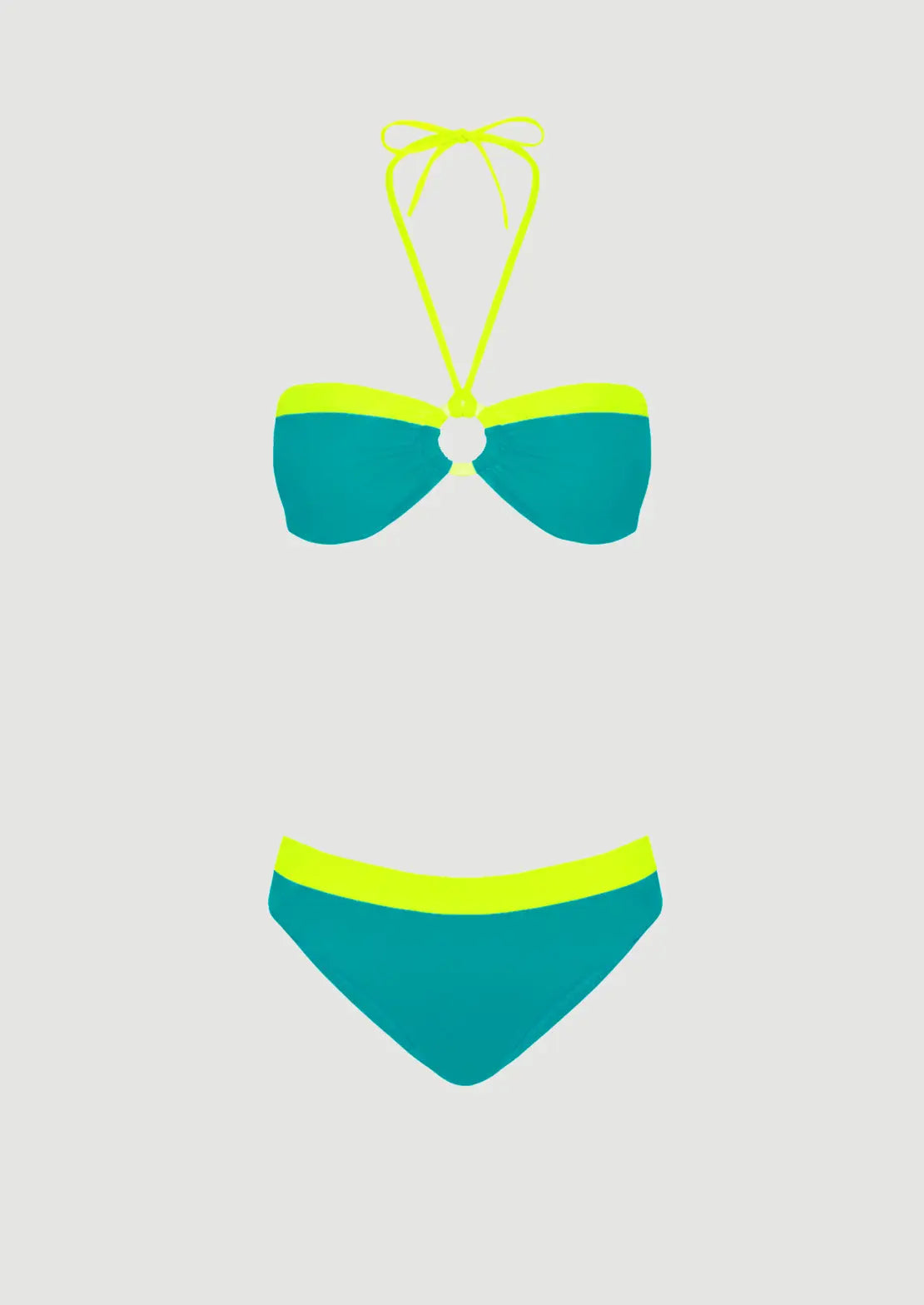 Silueta del bikini Bond Aqua color azul sobre fondo blanco para mujer y adolescentes de To the Moon
