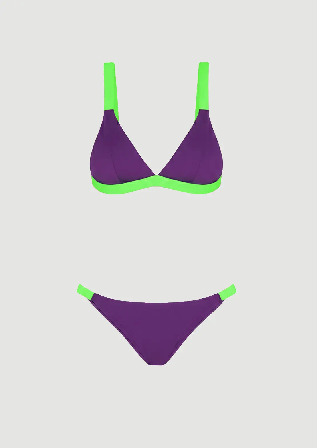 Silueta del Bikini Triangle Grape de Tudemoon sobre fondo blanco para mujer y teen verano 2026.

