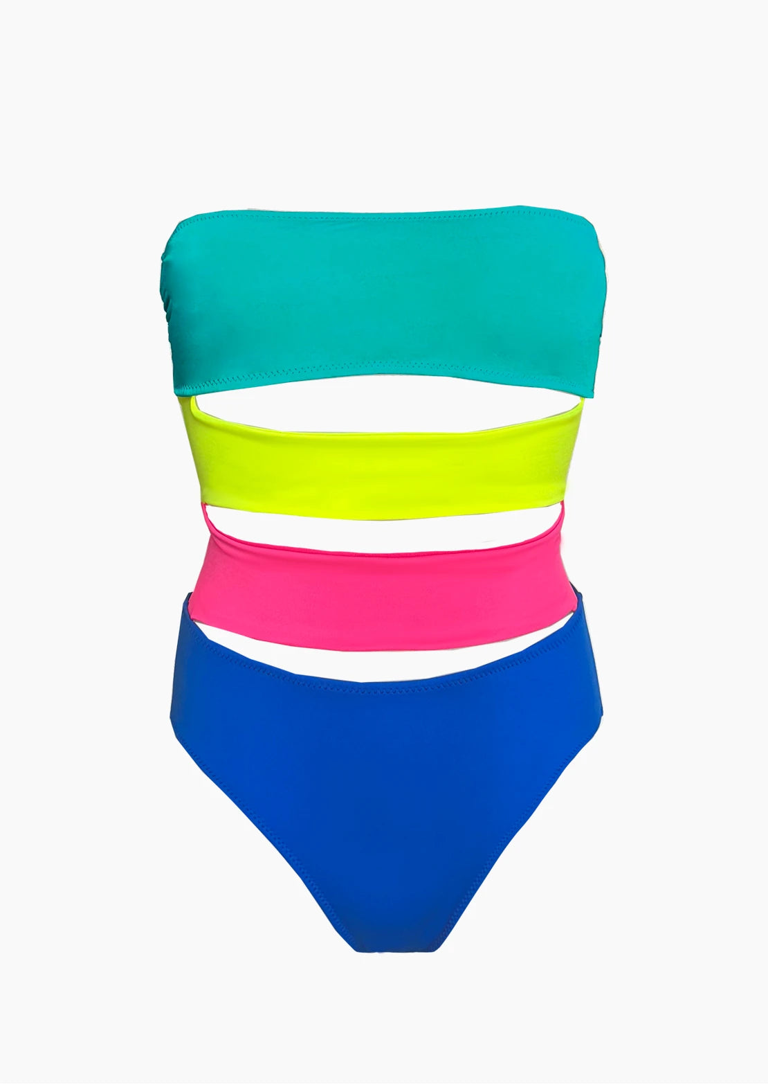 Silueta del Trikini Bandas Aqua de To the Moon para mujer y teen.