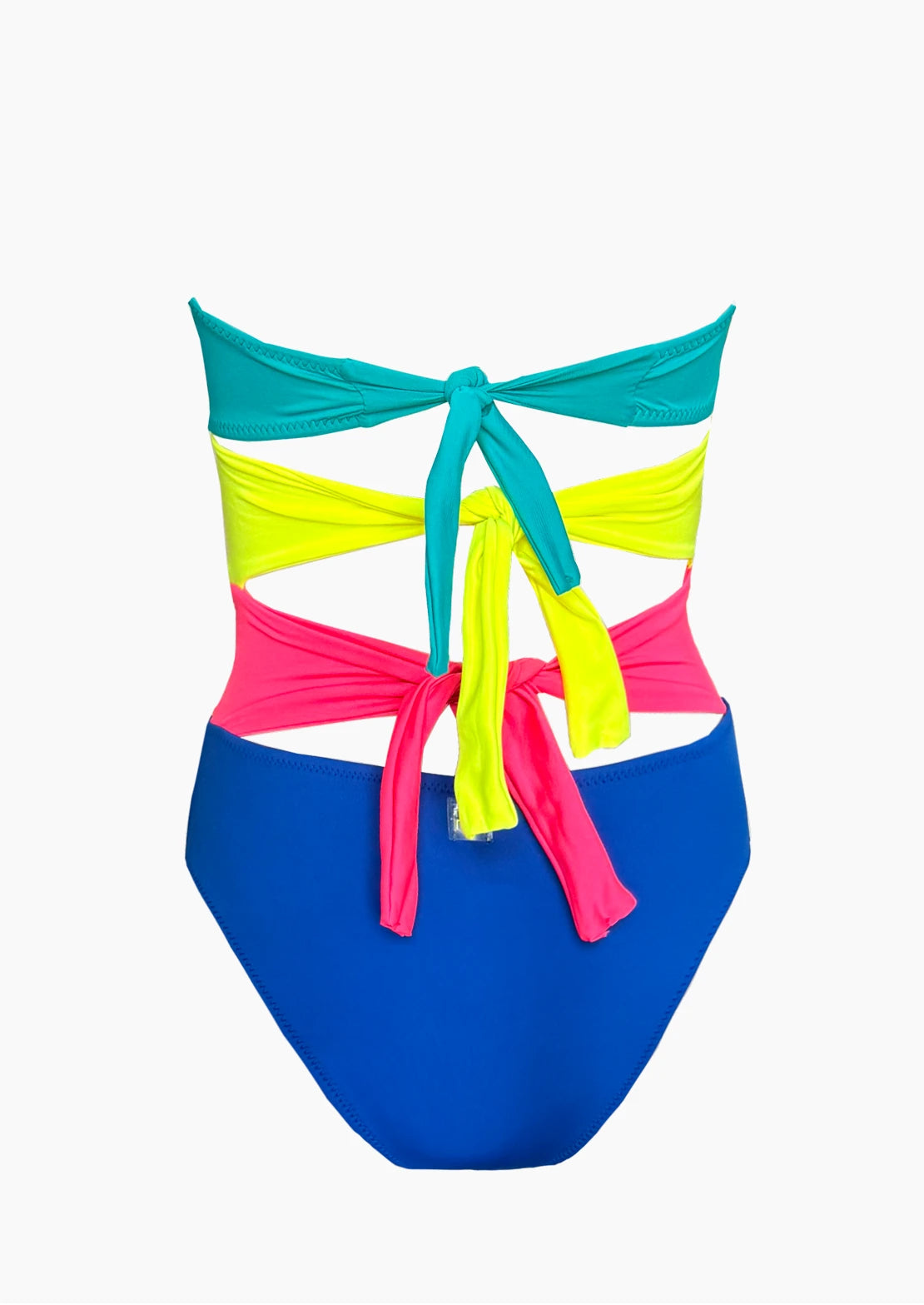 Siluet trasera a del Trikini Bandas Aqua de To the Moon para mujer y teen.