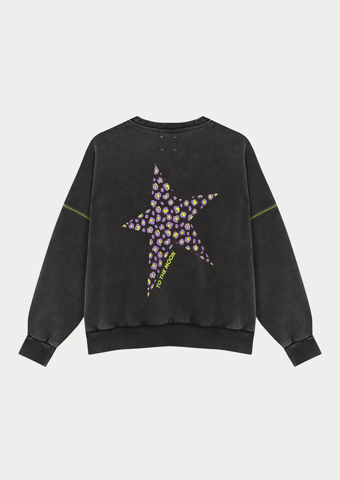 Sudadera color negro ideal para teens de To the Moon. Algodón 100% Sweat Animal Black
