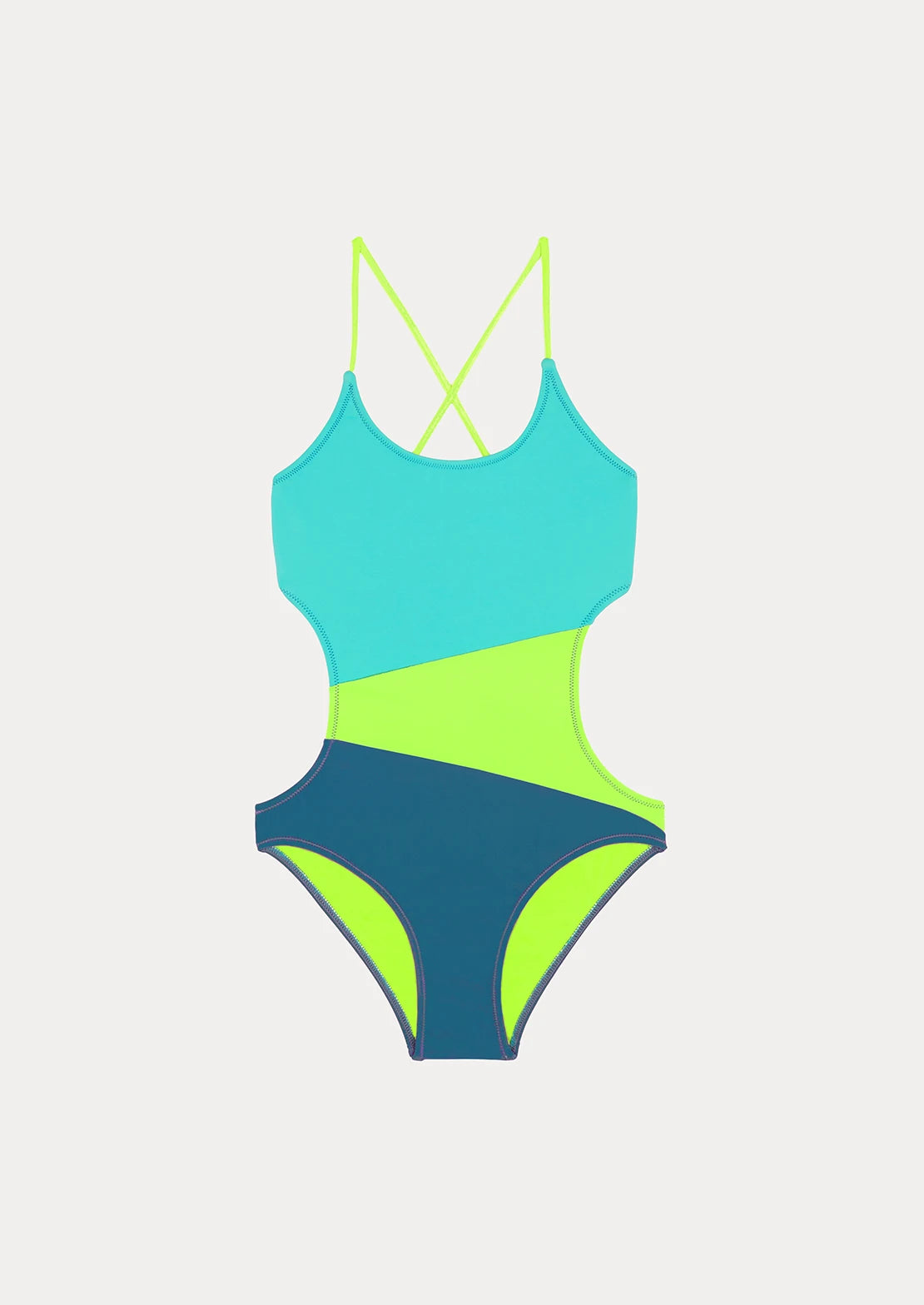 Trikini colorblock para teens de To the Moon modelo Colorblock Aqua
