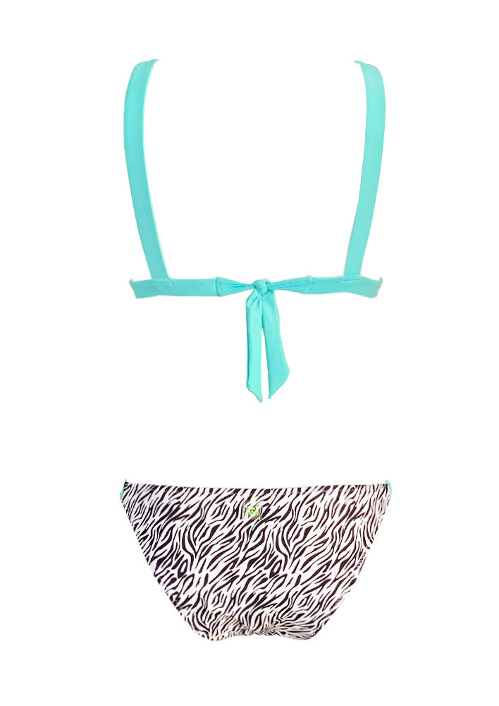 bikini animal print cebra de triángulo. Los biquinis made in Spain más bonitos de este verano