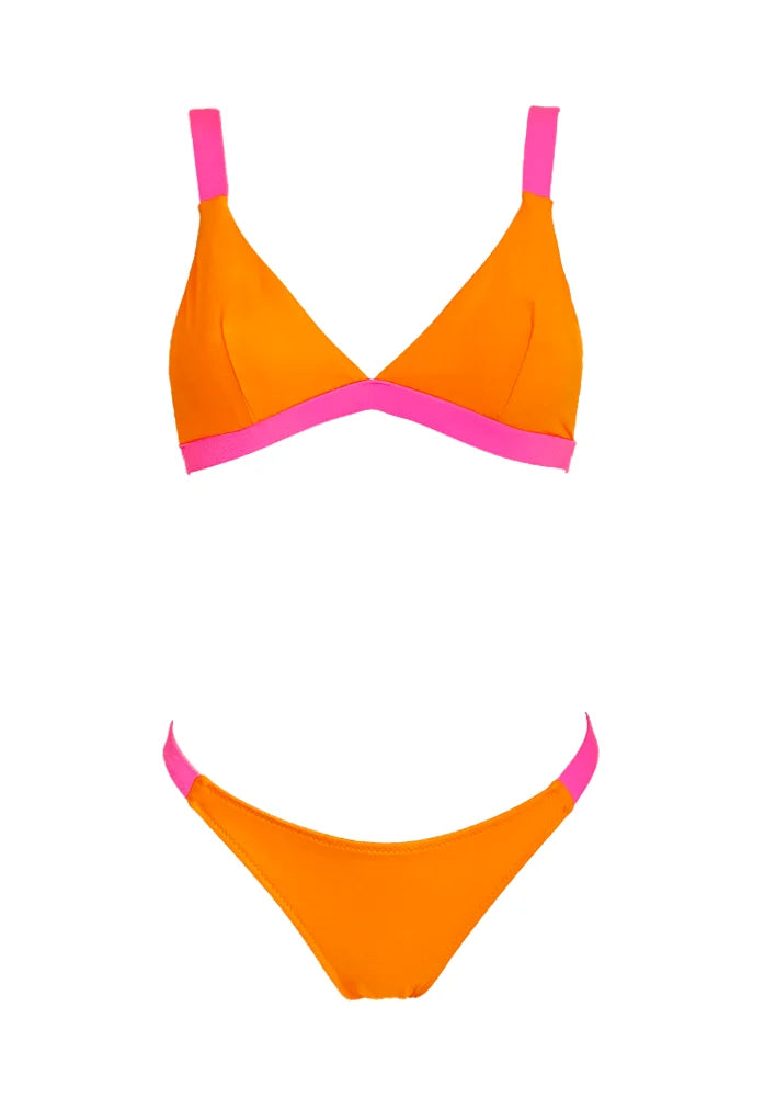 bikini triángulo naranja y rosa flúor to the moon 2023